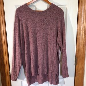 American Eagle Pink Marbled Long Sleeve Shirt